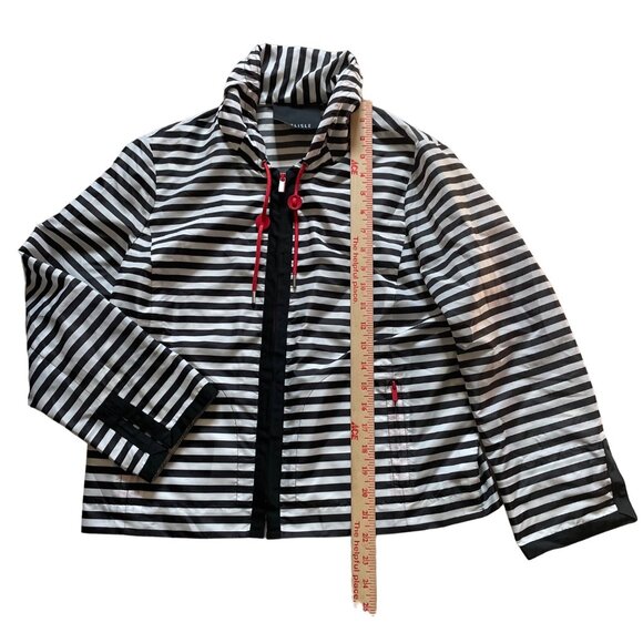 Carlisle Womens Striped Jacket Size 8 UK 10 Nylon & Polyester Black & White With - Picture 5 of 11